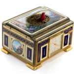 Enamel Bird Box Clock