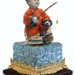 Chinese automaton of a fishing boy