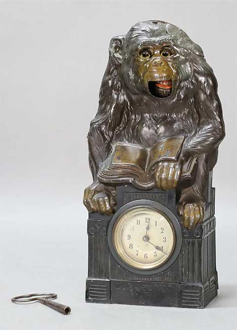 Automaton monkey clock produced by Junghans